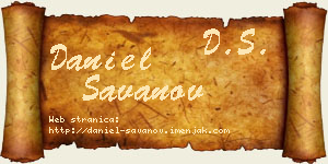Daniel Savanov vizit kartica